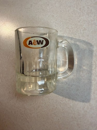 Root beer heavy glass - a&w,