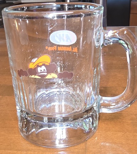 Clear glass root beer soda - a&w,